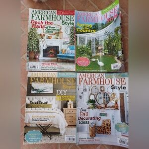 4 American Farmhouse Style Magazines 2021-2022. 4 Back Issues lot.
